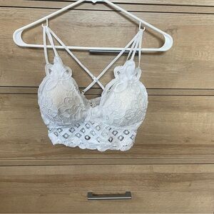 White lace bralette